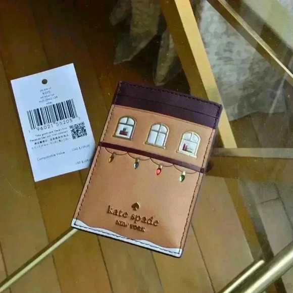 Kate Spade KJ072 Gingerbread House Small Slim Cardholder - Picture 4 of 5